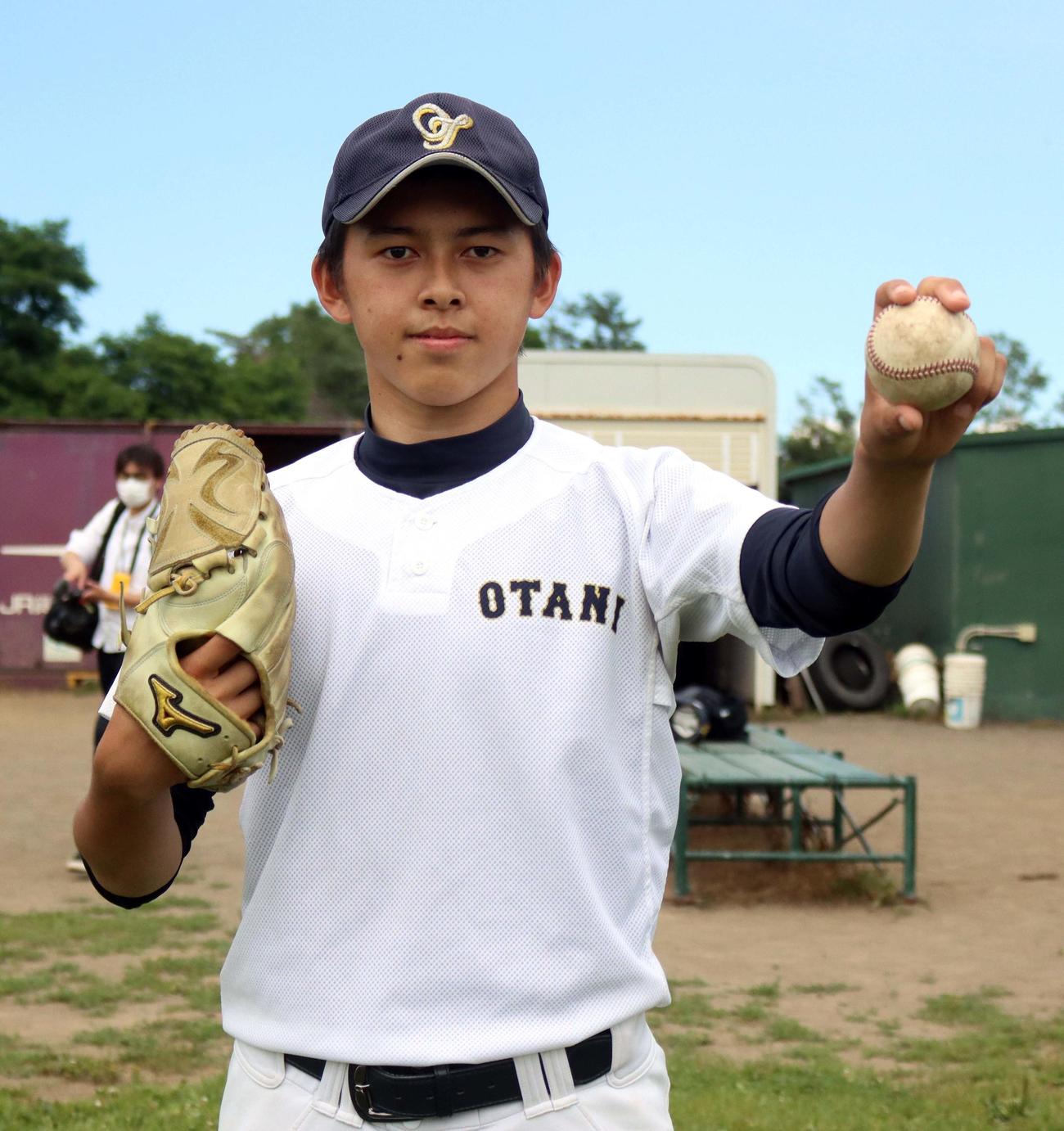 札幌大谷の甲子園メンバーに入った宮田（撮影・永野高輔）