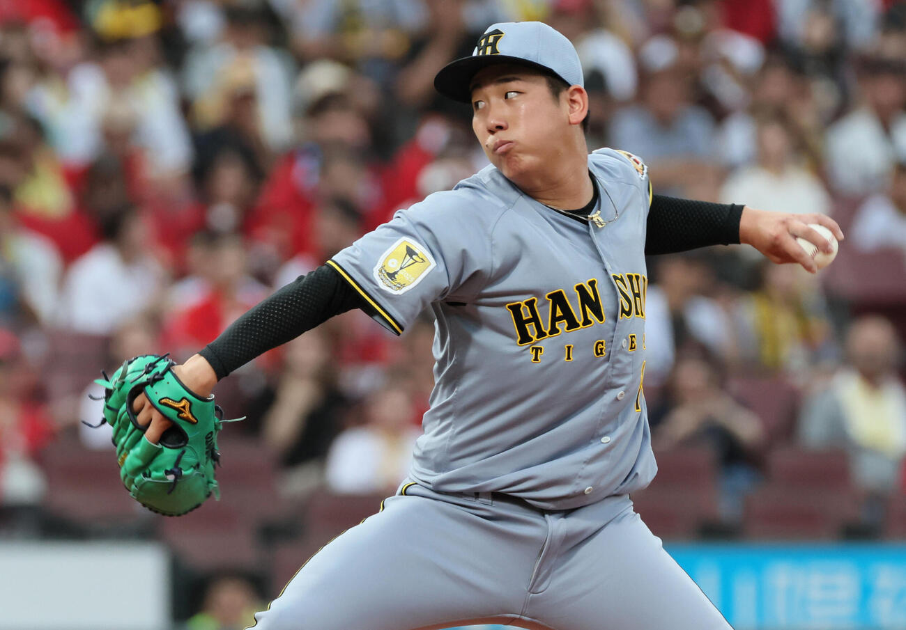 阪神伊原陵人（2026年8月16日撮影）