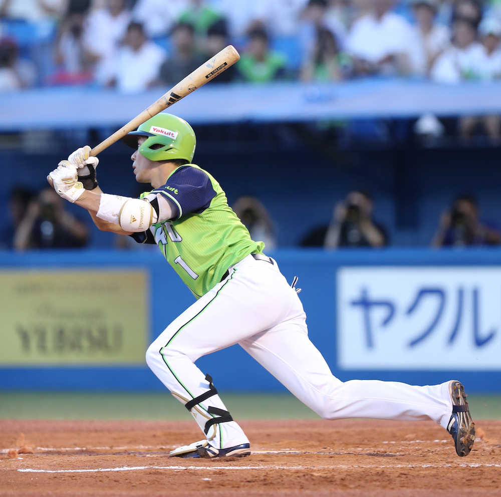 【画像・写真】ヤクルト山田哲、球団タイの９試合連続打点！初回に同点適時打