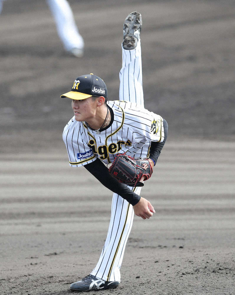 【画像・写真】阪神ドラ1・西純　自己最長6回2/3を1失点　井上に負けじ1軍昇格アピール