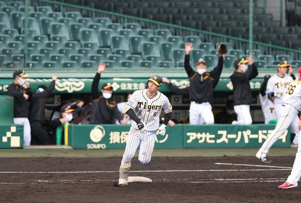 【画像・写真】阪神強い！貯金は今季最多タイの12　プロ初4番のドラ1佐藤輝が満弾含む5打点でけん引