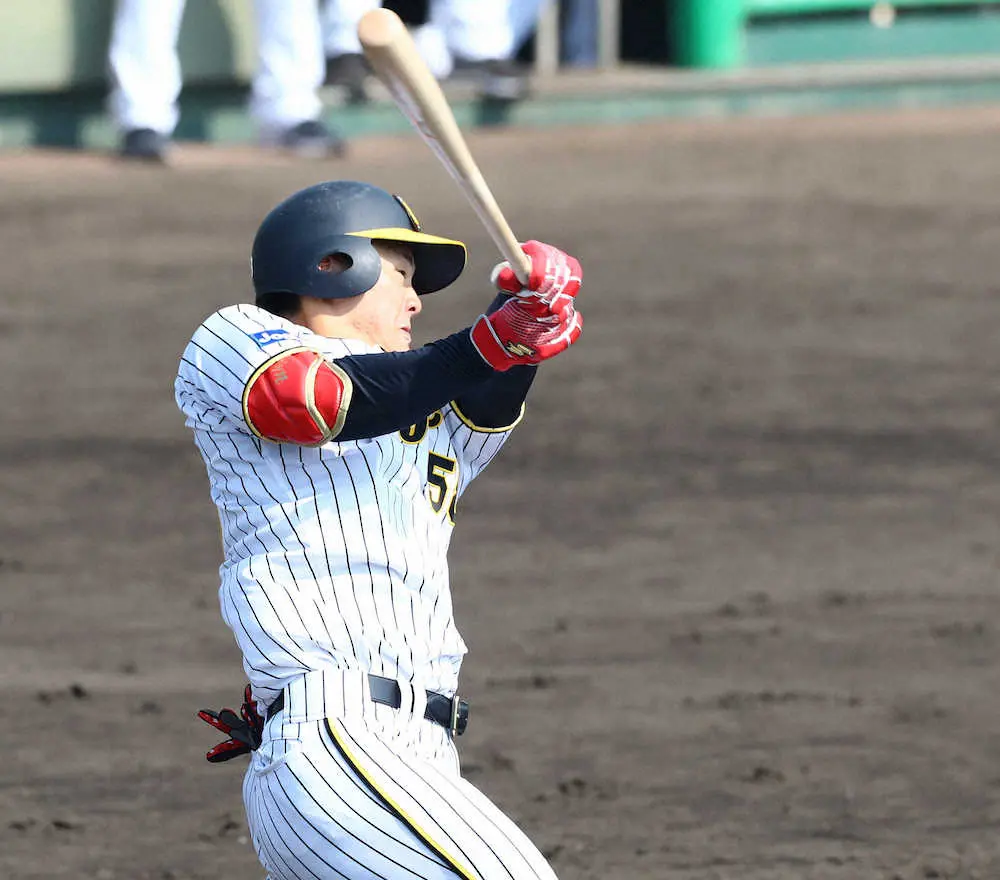 【画像・写真】阪神・前川を金本知憲氏が絶賛！「振る力」はゴジラほうふつ　初対面から1年、驚きの連続