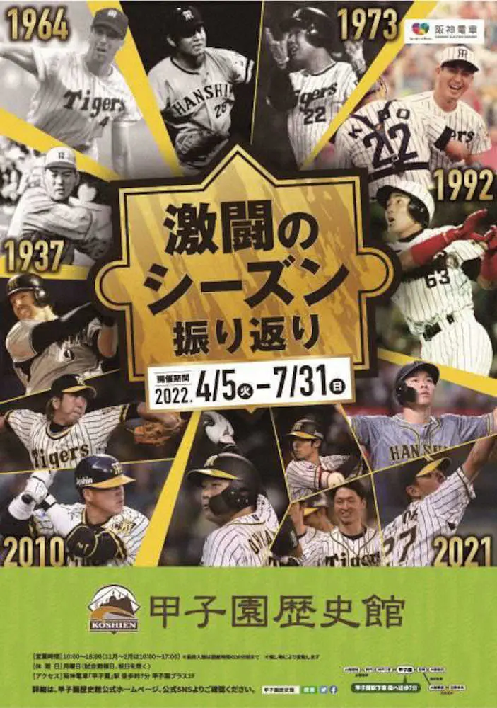 【画像・写真】甲子園歴史館で5日から阪神の「激闘のシーズン」を振り返る企画展を開催