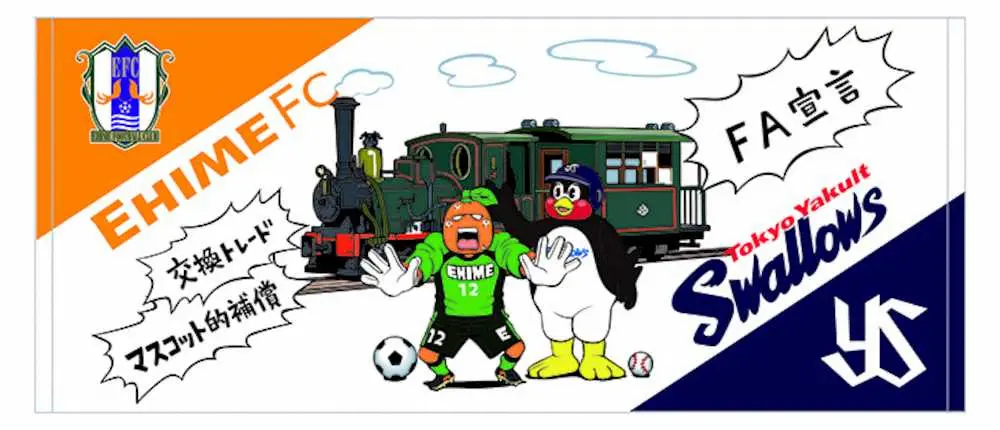 【画像・写真】ヤクルト　愛媛FCとのコラボグッズ販売