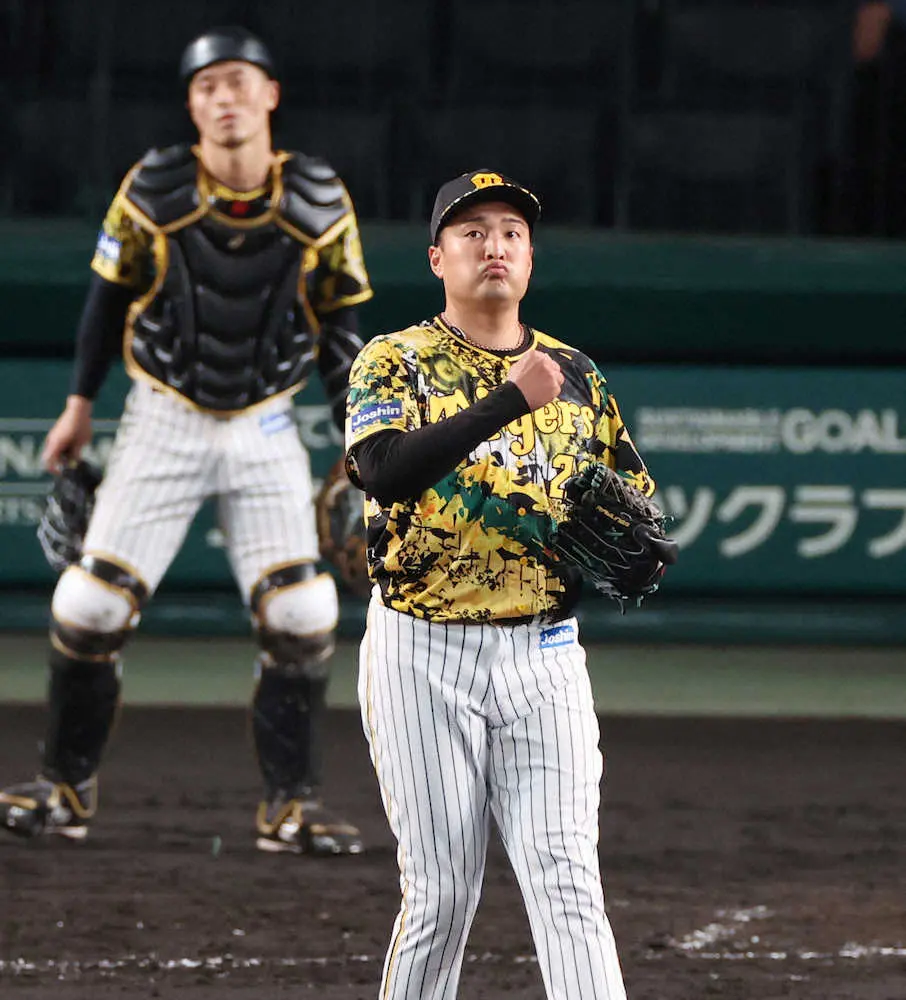 【画像・写真】阪神・秋山「勝つってめちゃくちゃ嬉しい」　右膝不調乗り越えた初勝利にSNSで本音…