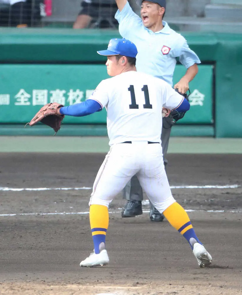 【画像・写真】【甲子園】生まれつき難聴の県岐阜商・山口　左耳に補聴器をつけて聖地のマウンドへ