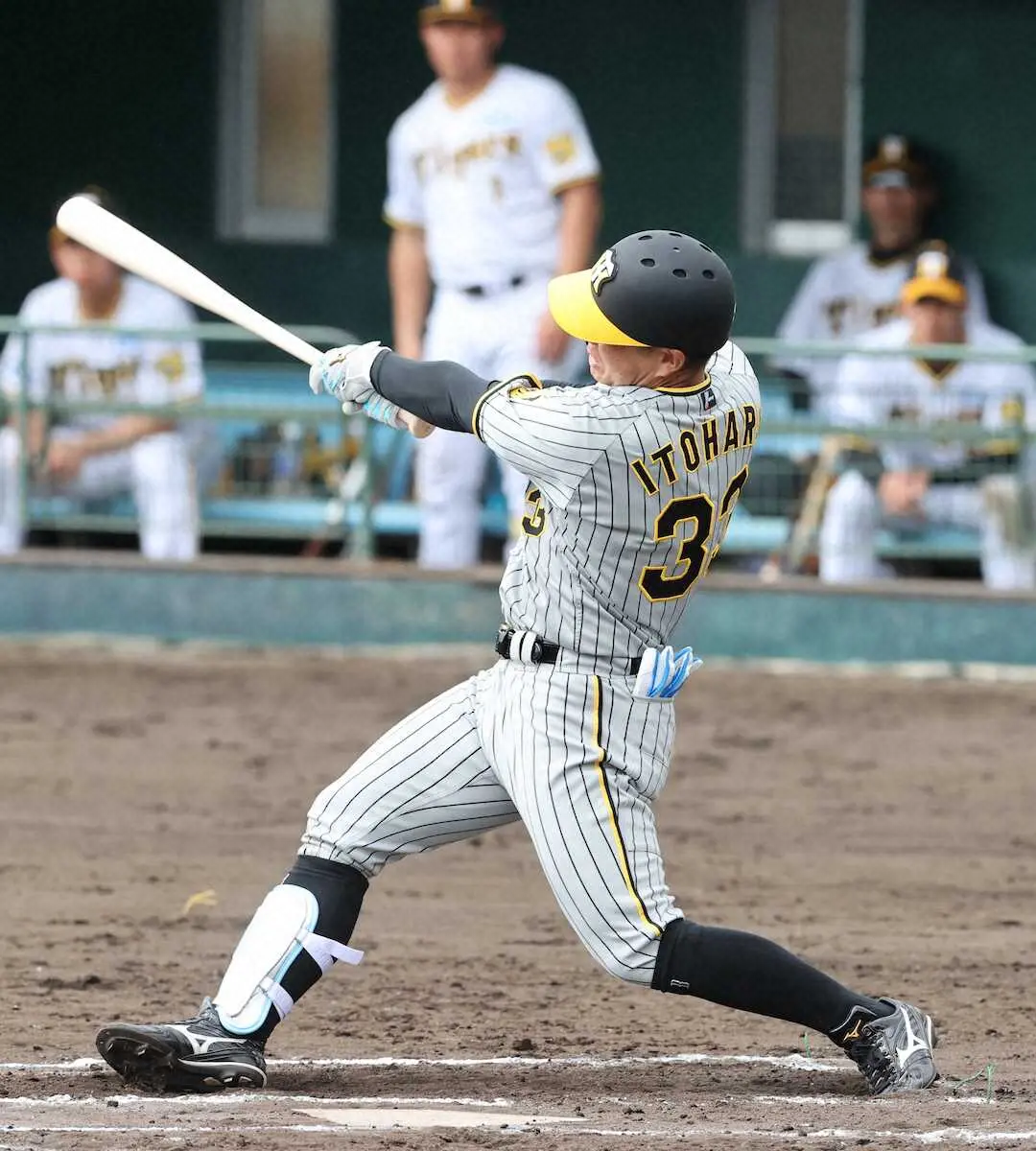 【画像・写真】いぶし銀や、阪神・糸原が同点の6回に勝ち越しの2点二塁打