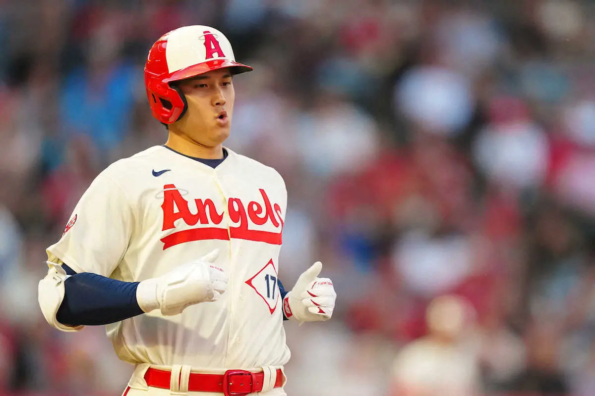 【画像・写真】大谷翔平　第2打席は四球、2打席連続出塁　反撃の追加点につなげる