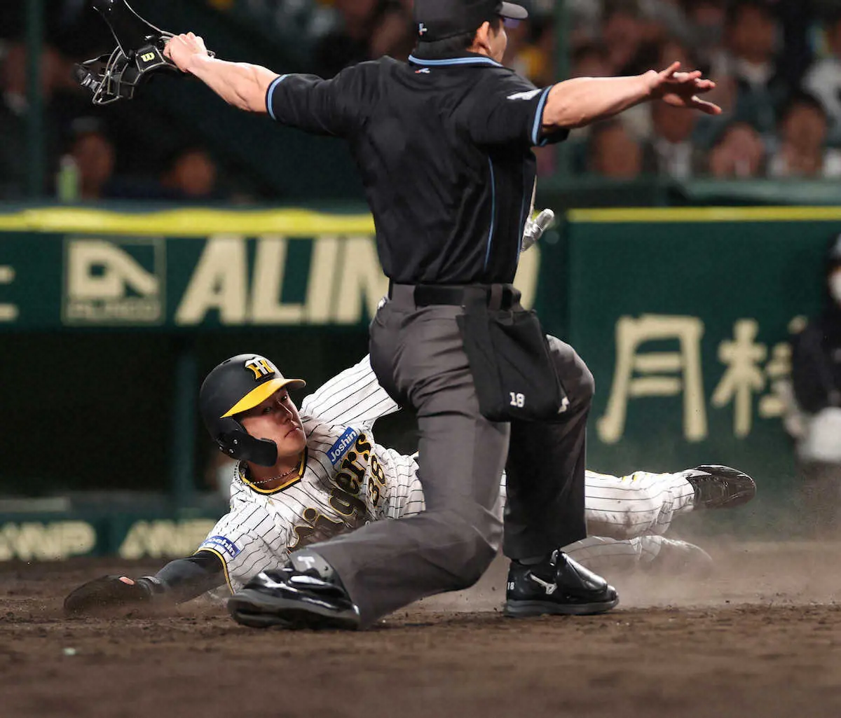 【画像・写真】阪神・岡田監督　小幡の代走起用理由は…　適材適所の用兵大当たりの1点に「すごく大きいよな」