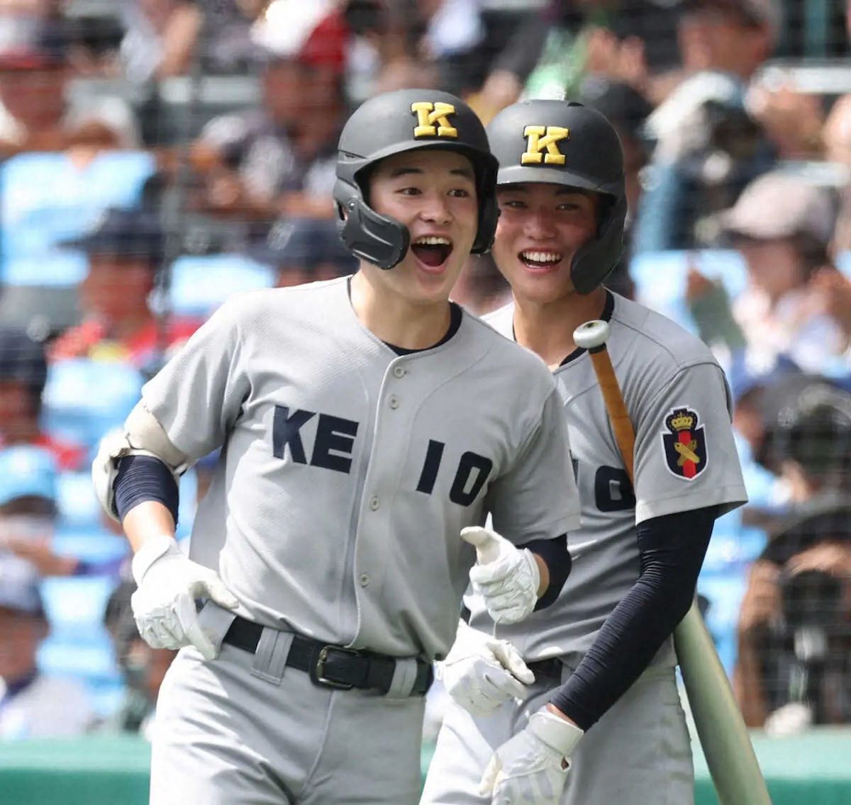 【画像・写真】【甲子園】夏の決勝史上初！慶応の“美白王子”丸田湊斗がいきなり先頭打者本塁打！