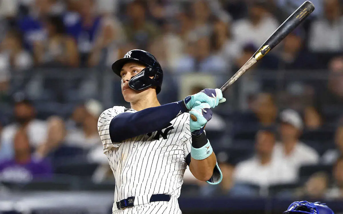 【画像・写真】これぞ主砲！ヤンキース・ジャッジが衝撃特大アーチ　MLB独走24号で大谷に9本差“58発”ペース