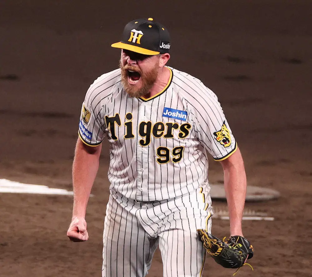 【画像・写真】阪神・ビーズリー　Wおめで投！甲子園100歳＆愛息1歳の誕生日に6回2失点5勝「特別な一日に」