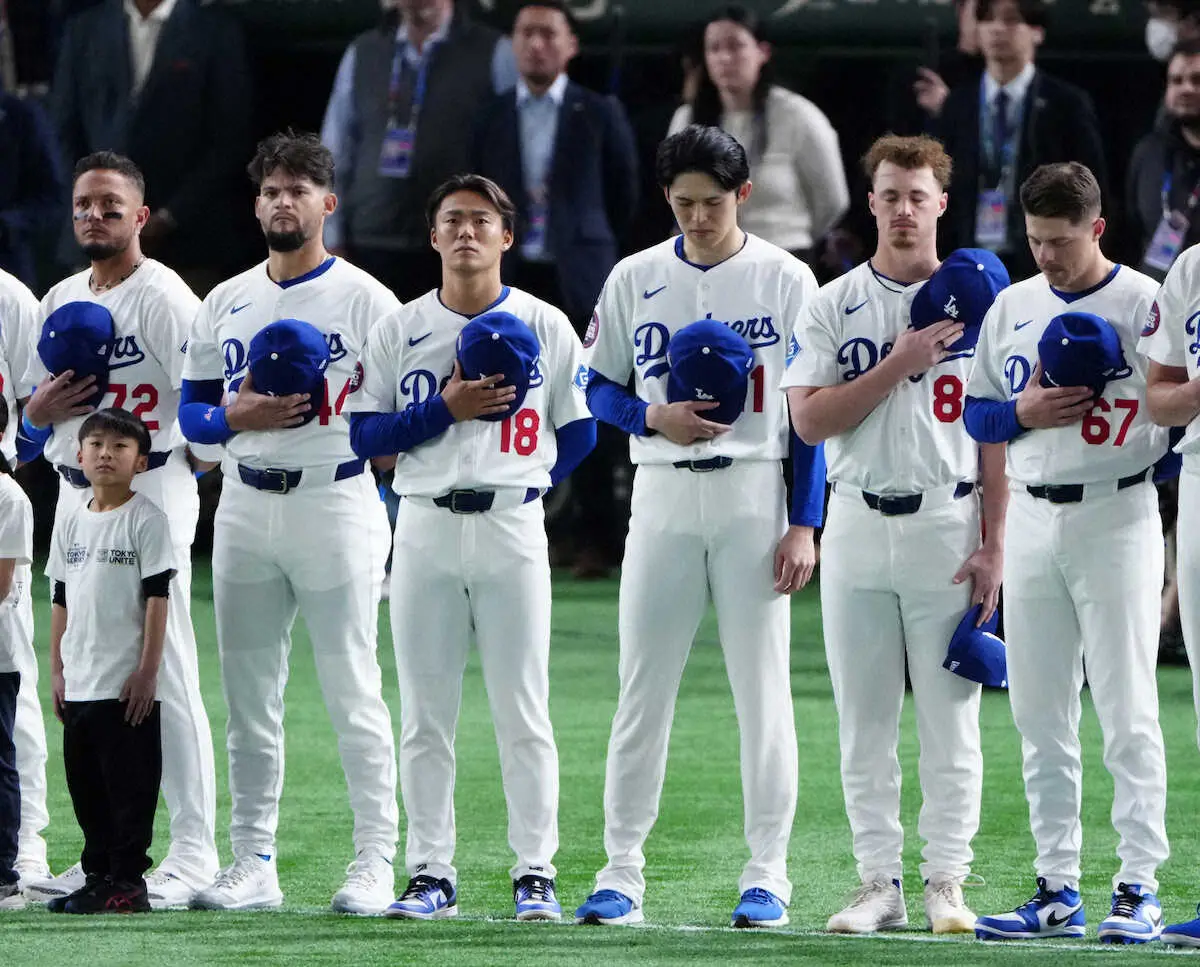 【画像・写真】ドジャース・山本由伸＆佐々木朗希の選手紹介に大きな拍手
