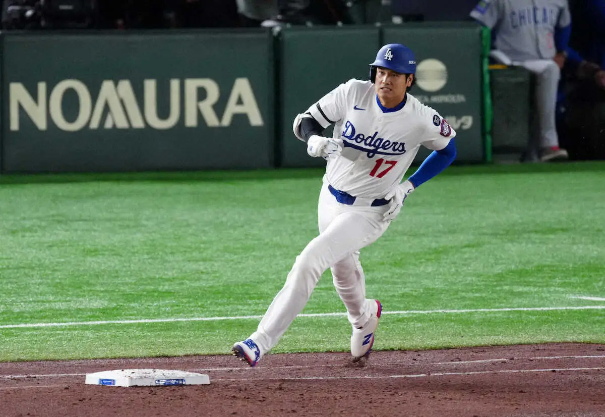 【画像・写真】19日のカブス戦で今季1号ソロを放つドジャース・大谷