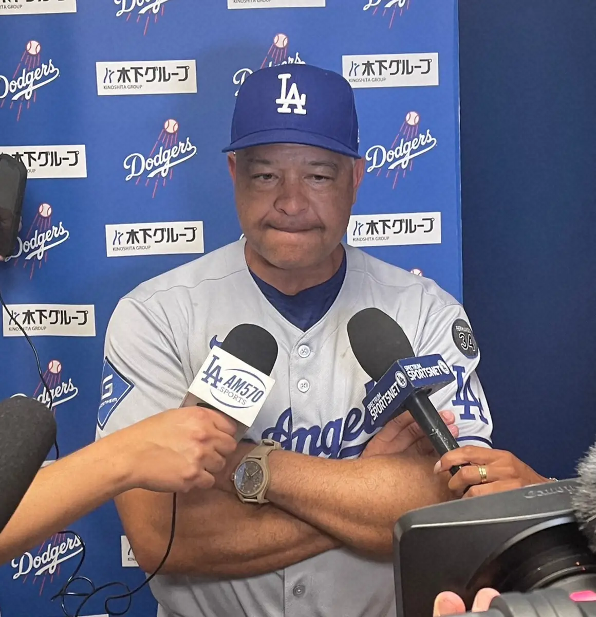 【画像・写真】ドジャース・大谷　死球の影響?ライブBPを1日延期　ロバーツ監督「足の問題があって」