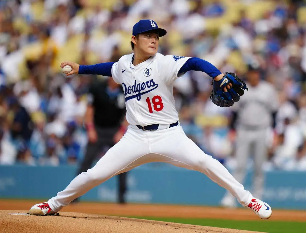 【画像・写真】山本由伸　立ち上がりはパドレス上位打線を3者凡退　6月初白星なるか　前回は5四球5失点の大乱調