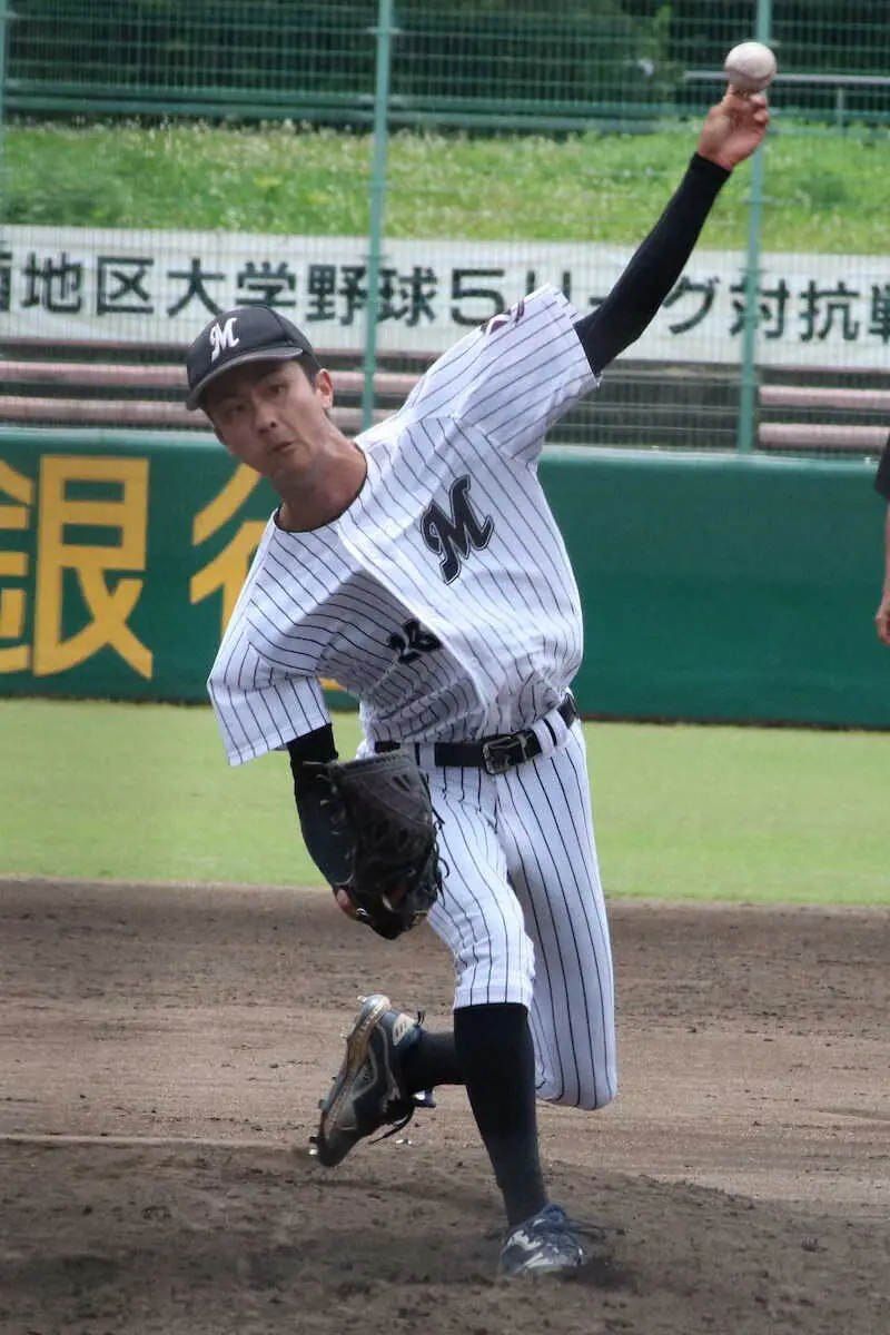 【画像・写真】桃山学院大148キロ左腕・貝塚谷「プロか社会人か…」2部の注目投手、春終了で胸中明かす