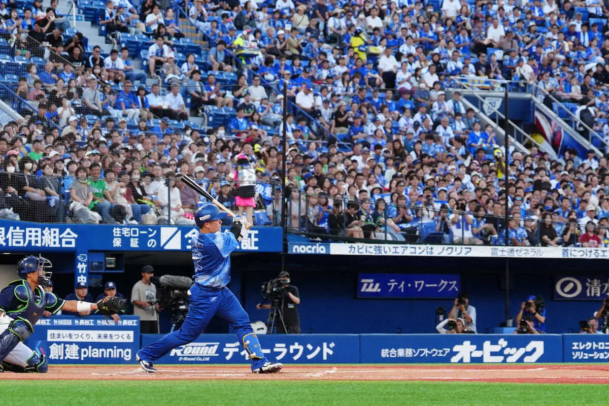 【画像・写真】DeNA・牧が口火弾　球団9年ぶり21安打　初回16号3ラン「これがいいきっかけになれば」