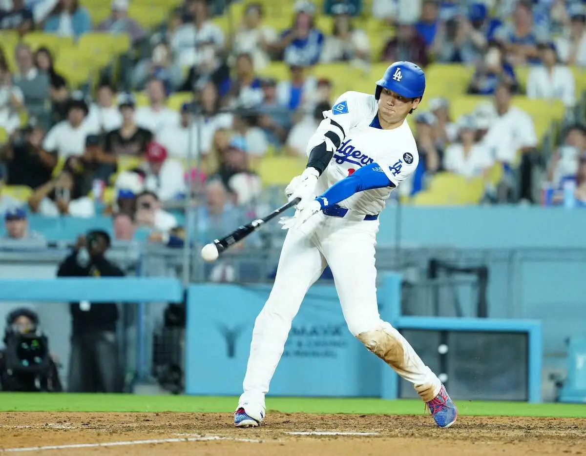 【画像・写真】大谷翔平　日本選手3人目米通算1000安打に王手！2戦ぶりマルチH　第1打席は元巨人右腕から二塁打