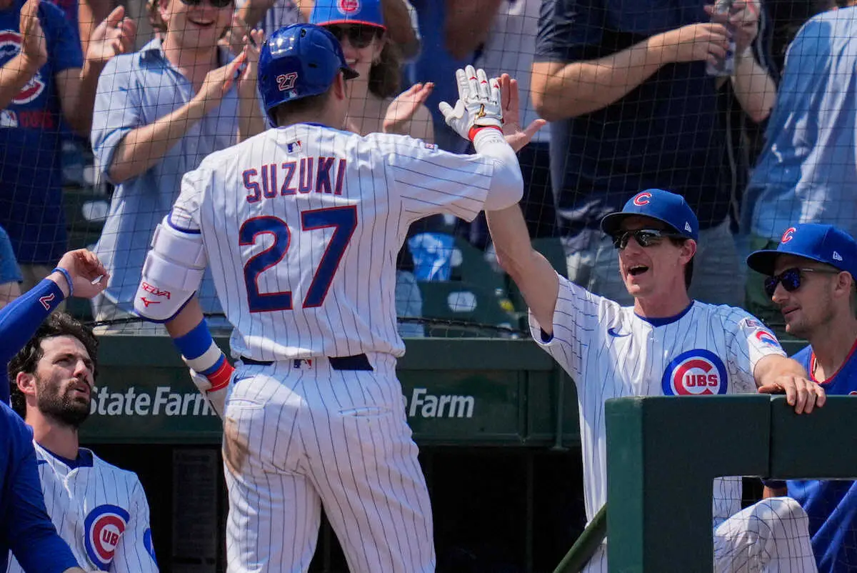 【画像・写真】カブス・鈴木誠也が久々の一発!　16試合ぶり27号本塁打＆先制左犠飛　休養日明けに気を吐いた