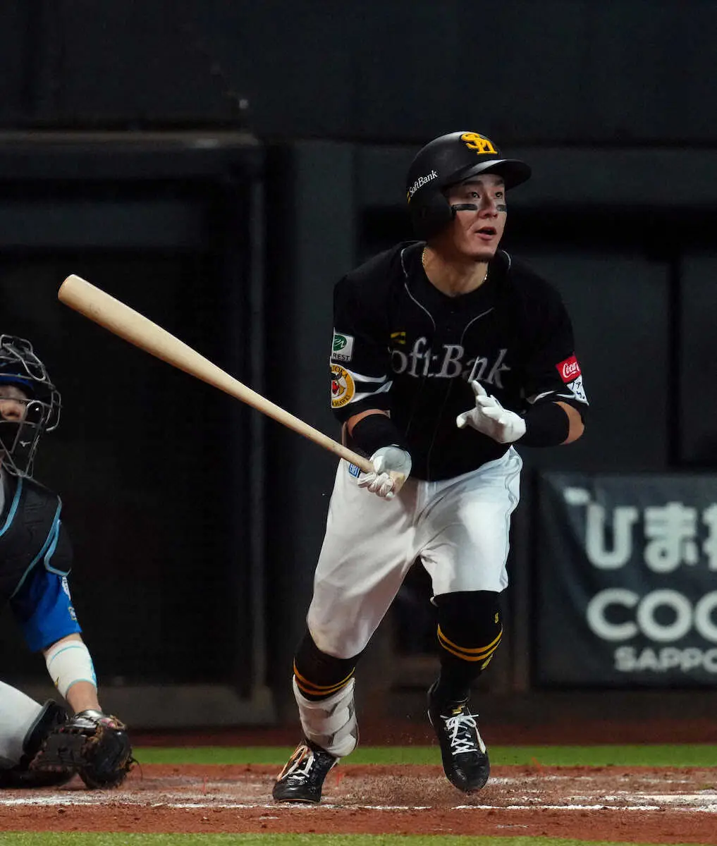 【画像・写真】ソフトバンク・牧原大成　“隠れ首位打者”水準!3安打3打点で打率・313　「必死にやっていくだけ」