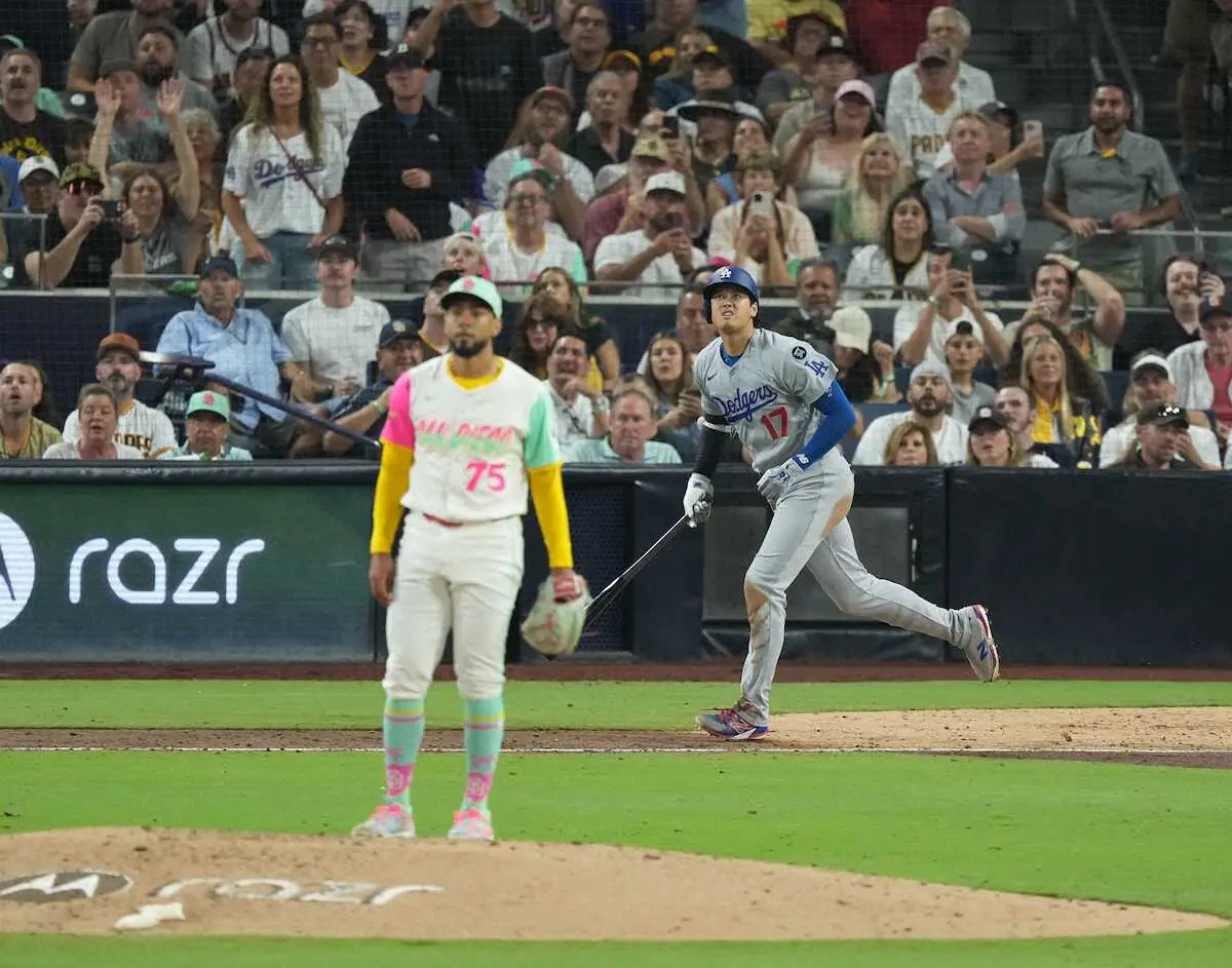 【画像・写真】ドジャース・大谷　9回大飛球も届かず…ダル相手に2タコ、6試合ぶり無安打