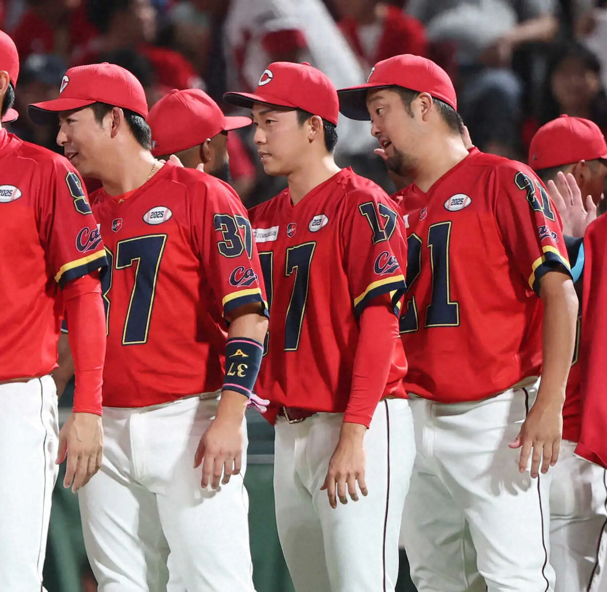 【画像・写真】広島　23年ドラフト1位の常広が今季初勝利　中日・金丸との投げ合い「食らい付いていこうと」