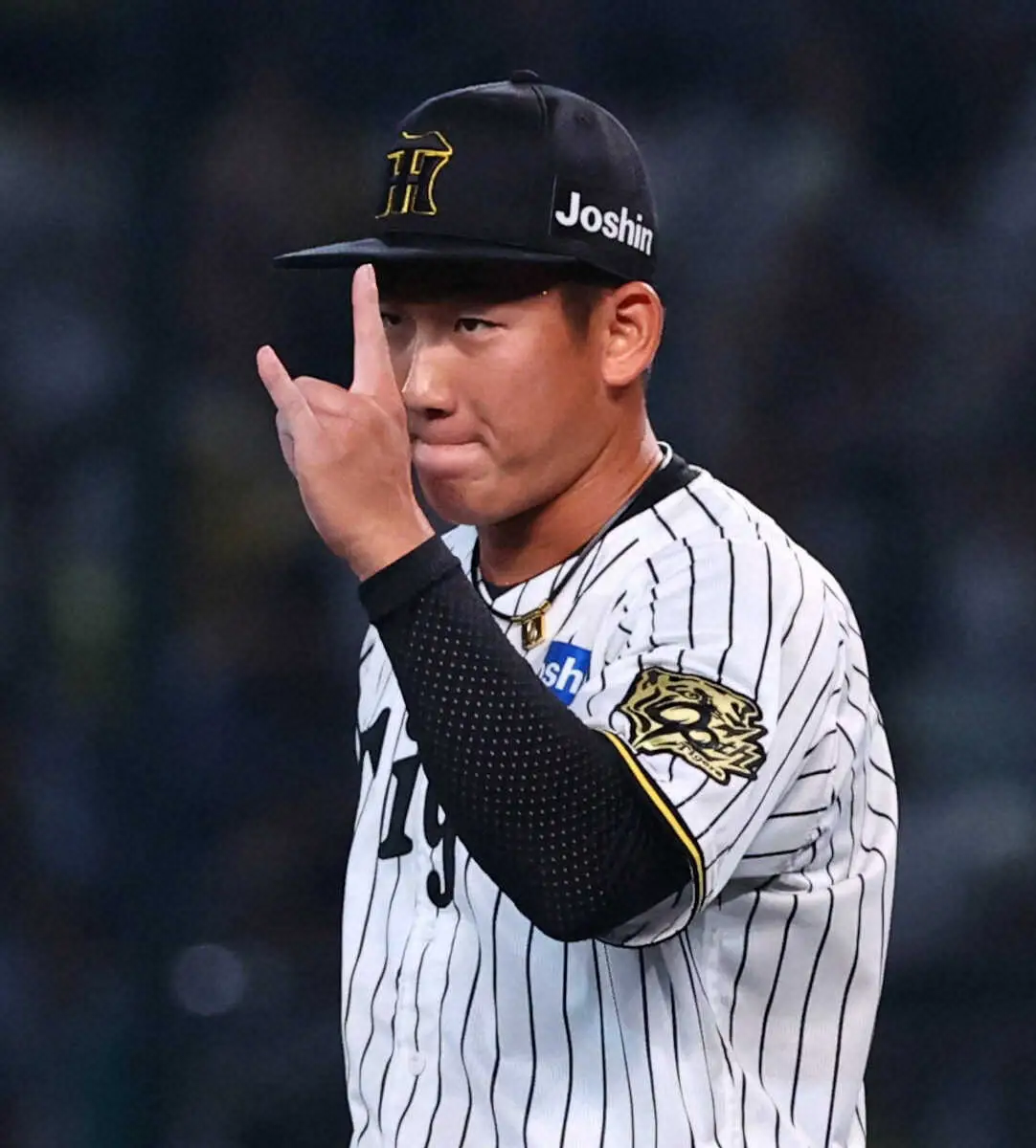 【画像・写真】＜神・D20＞9回、オースティンを右飛に抑えた伊原（撮影・岸　良祐）　
