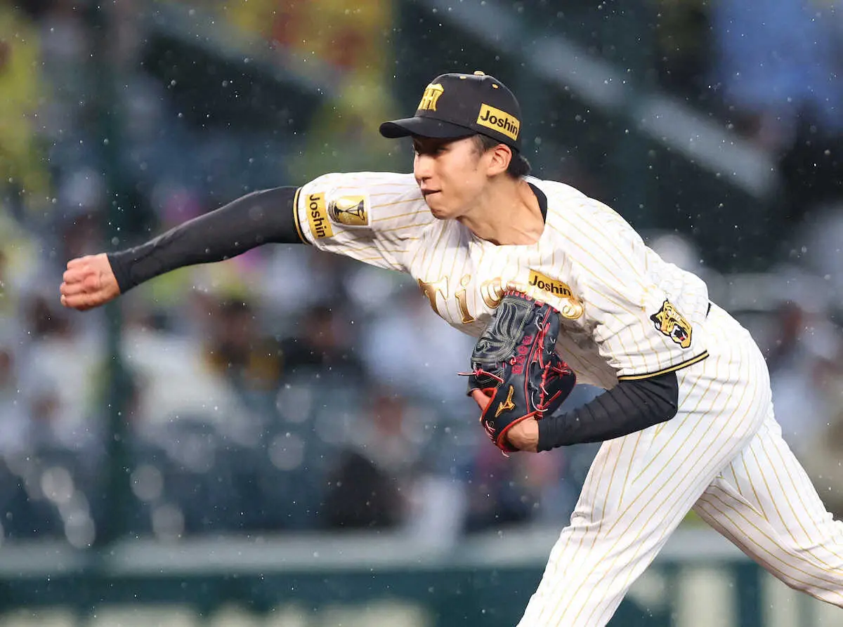 【画像・写真】阪神・茨木秀俊　プロ初先発で初勝利！「粘ることができた」高卒4年目の若虎が雨の中で6回零封