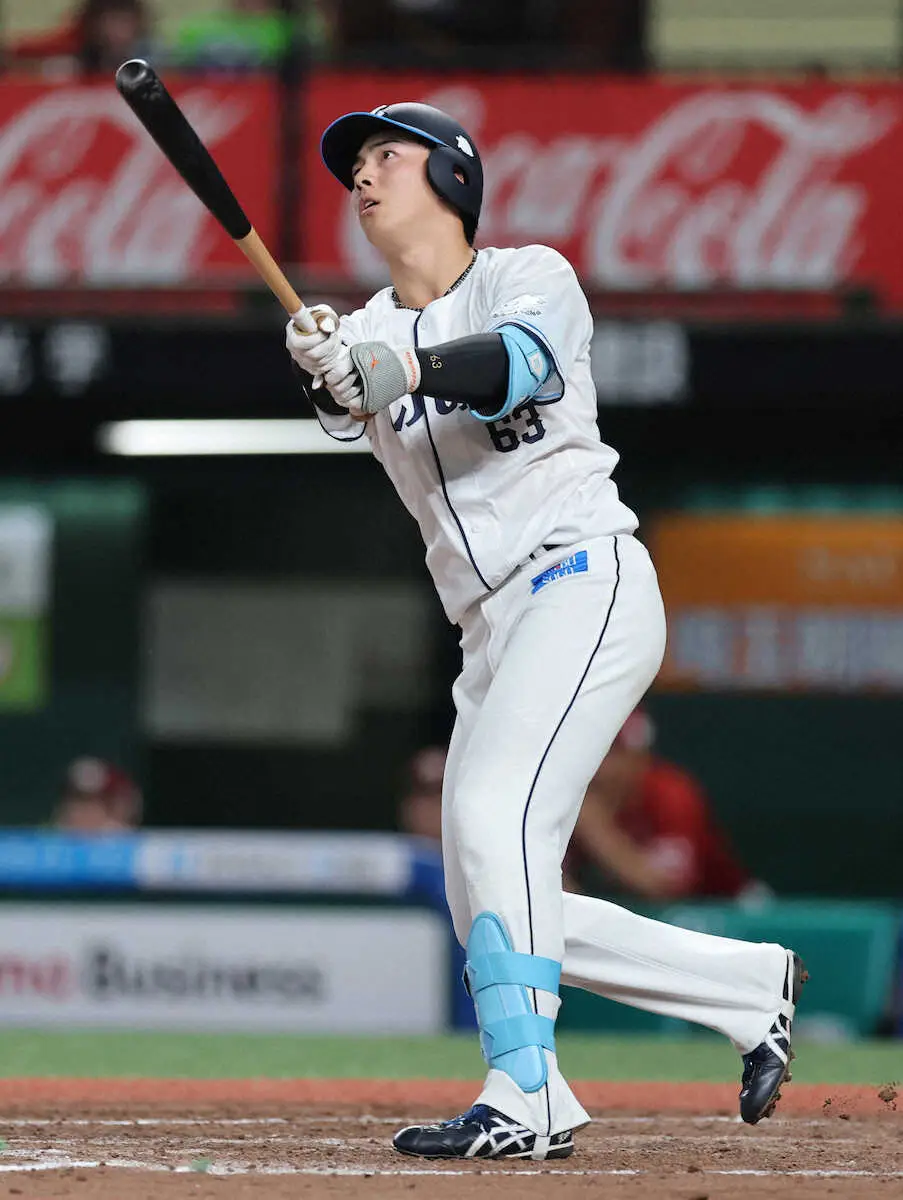 【画像・写真】西武　長谷川信哉が豪快3号ソロ　過去2本は敗戦「ホームランを打つと負ける。払拭できて良かった」