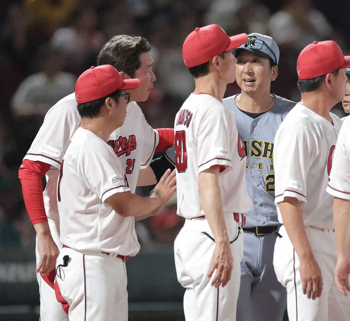【画像・写真】広島・新井監督　警告試合となった大山への死球について言及「本当に申し訳ないという言葉しか出てこない」