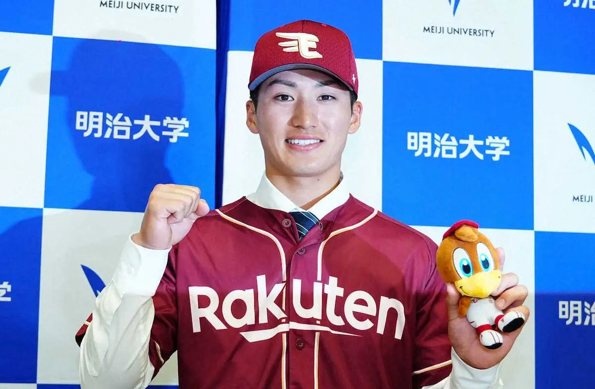 【画像・写真】【ドラフト会議】楽天2位明大・岡田啓吾　盗塁王に意欲「一番獲りたいタイトル」　同郷の周東と競う