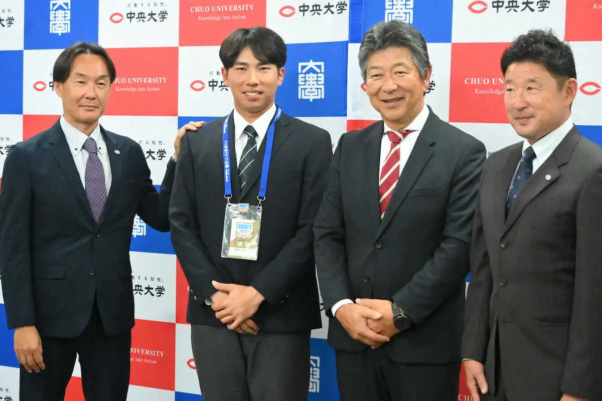 【画像・写真】巨人ドラフト5位の中大・伊藤櫂人は松井秀喜新監督の会見生視聴　心に刺さった言葉は…