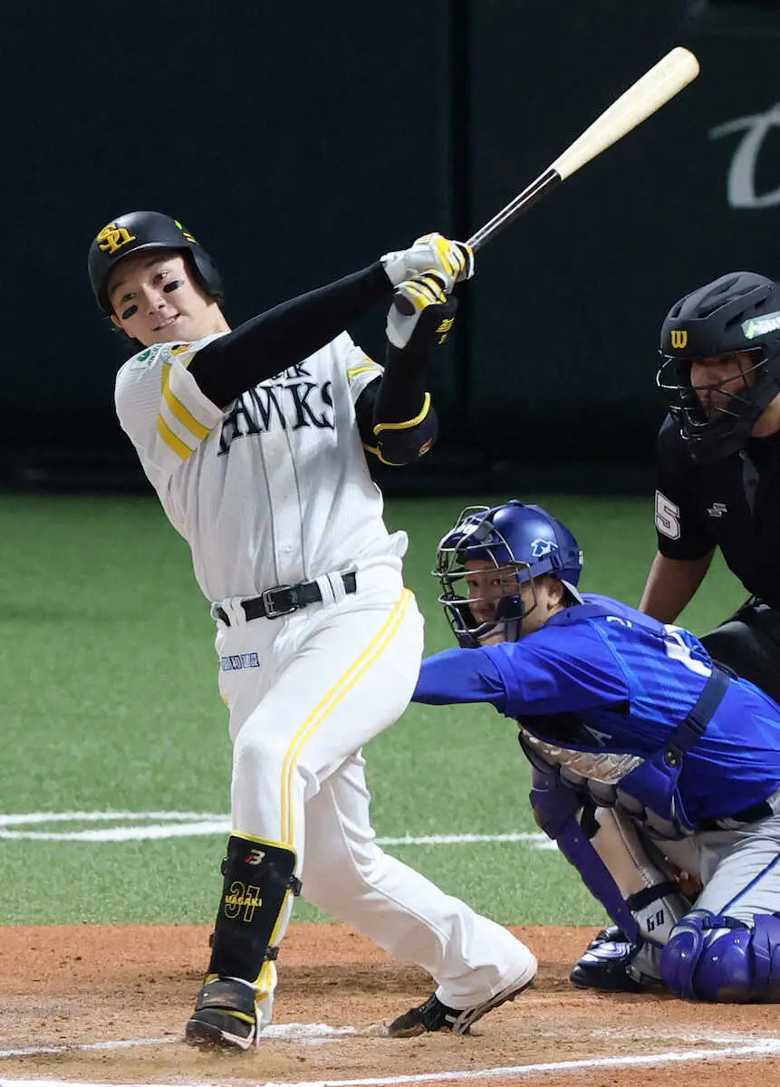 【画像・写真】＜ソ・D（3）＞延長10回、正木はサヨナラ本塁打を放つ（撮影・須田　麻祐子）
