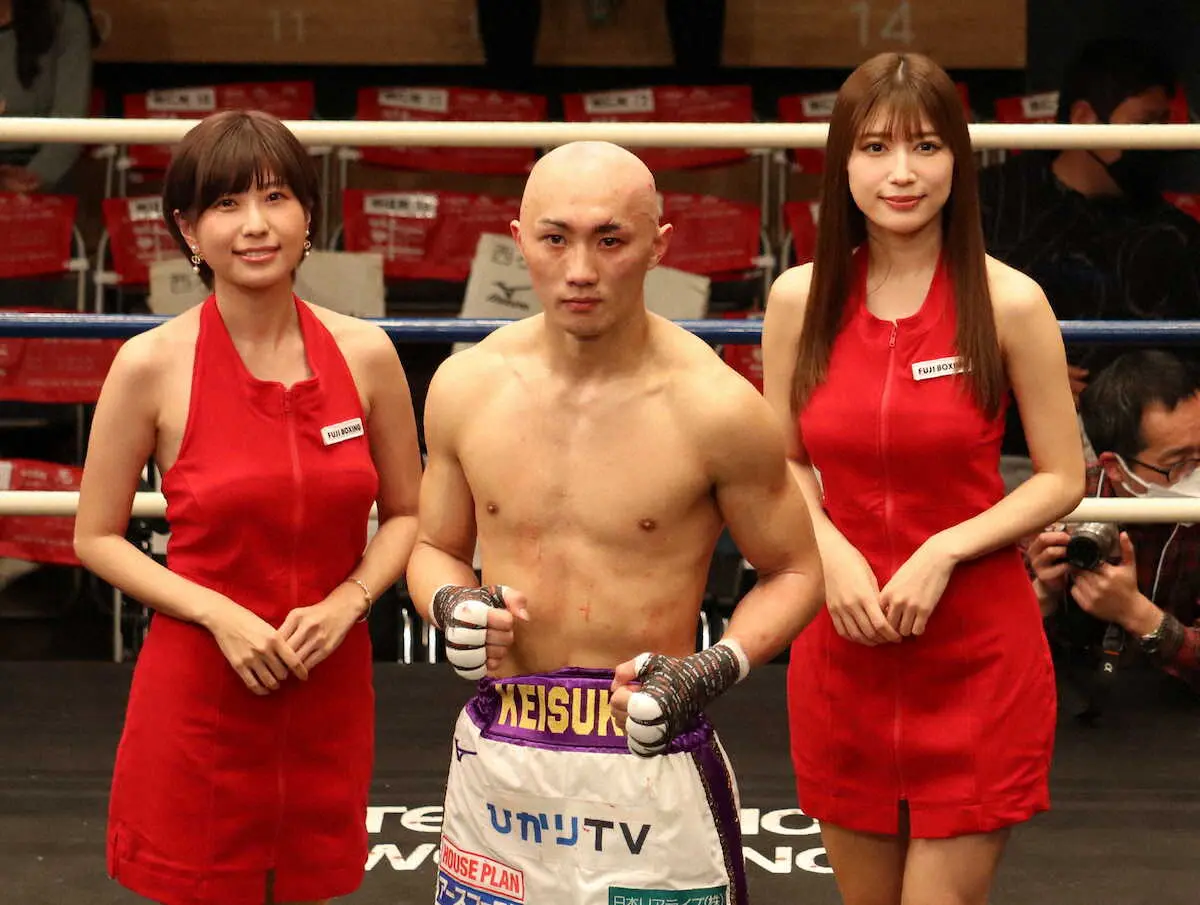 【画像・写真】メイウェザーかワンパンマンのサイタマ？丸刈りの松本圭佑が7戦連続KOで日本王座を視野に