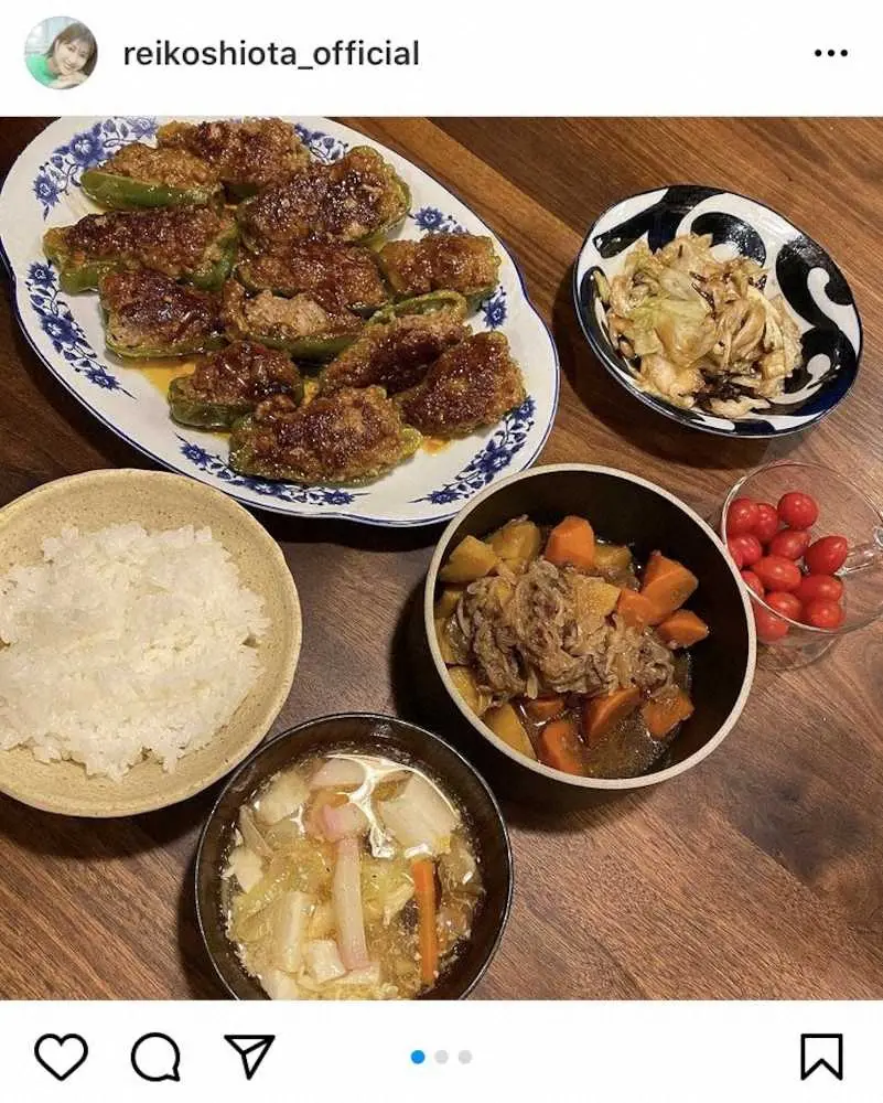【画像・写真】潮田玲子　夫・増嶋氏手作り「パパご飯」披露　フォロワー驚き「レベル高すぎる！」「私より上手」