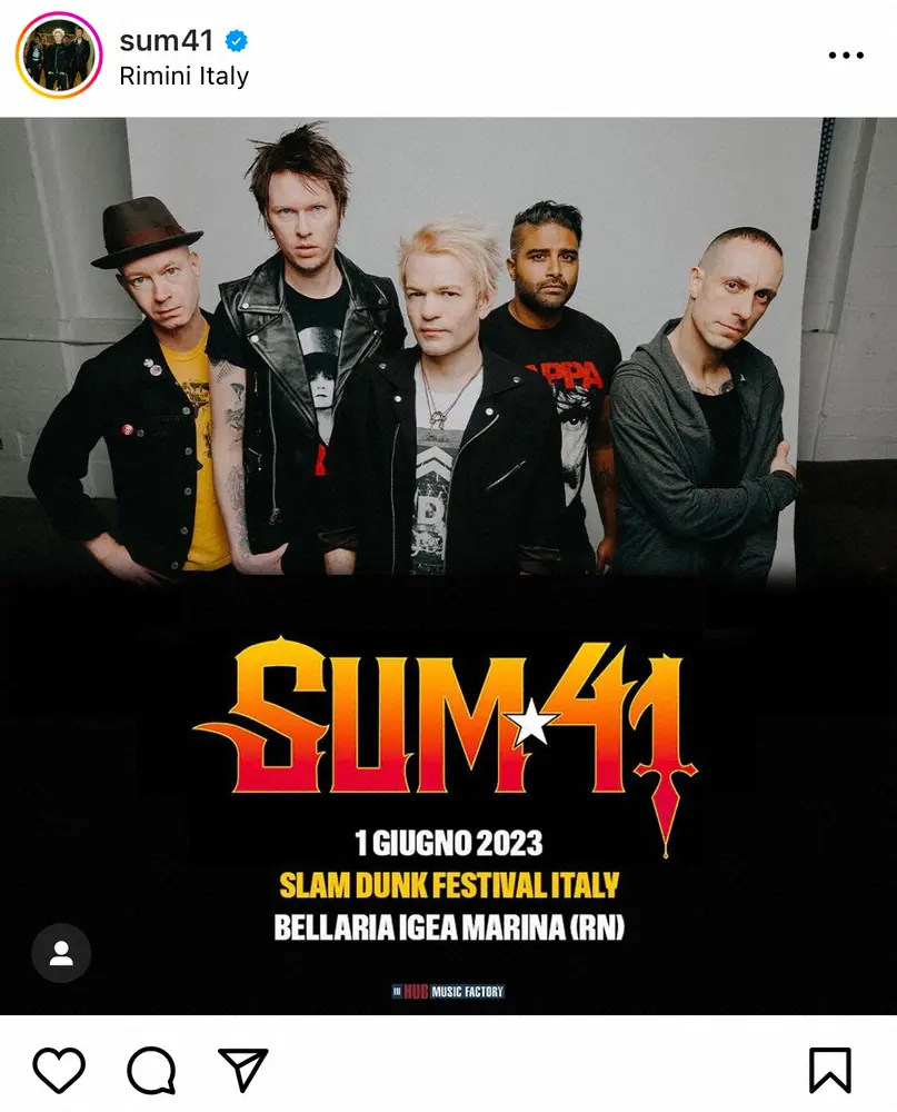 【画像・写真】カナダの人気ロックバンド「SUM41」解散発表　27年の歴史に幕　映画「ゴジラ」挿入歌など担当