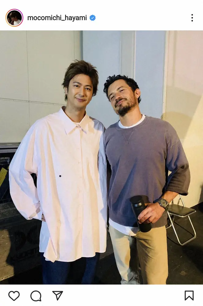 【画像・写真】速水もこみち　世界的俳優との2ショットに「やば　イケメン2人　2人ともカッコいい」「すごい！」の声
