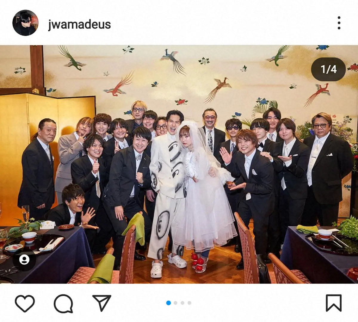【画像・写真】声優の武内駿輔　かとうみさと氏との豪華披露宴を報告　声優仲間がズラリ「やさしい世界」