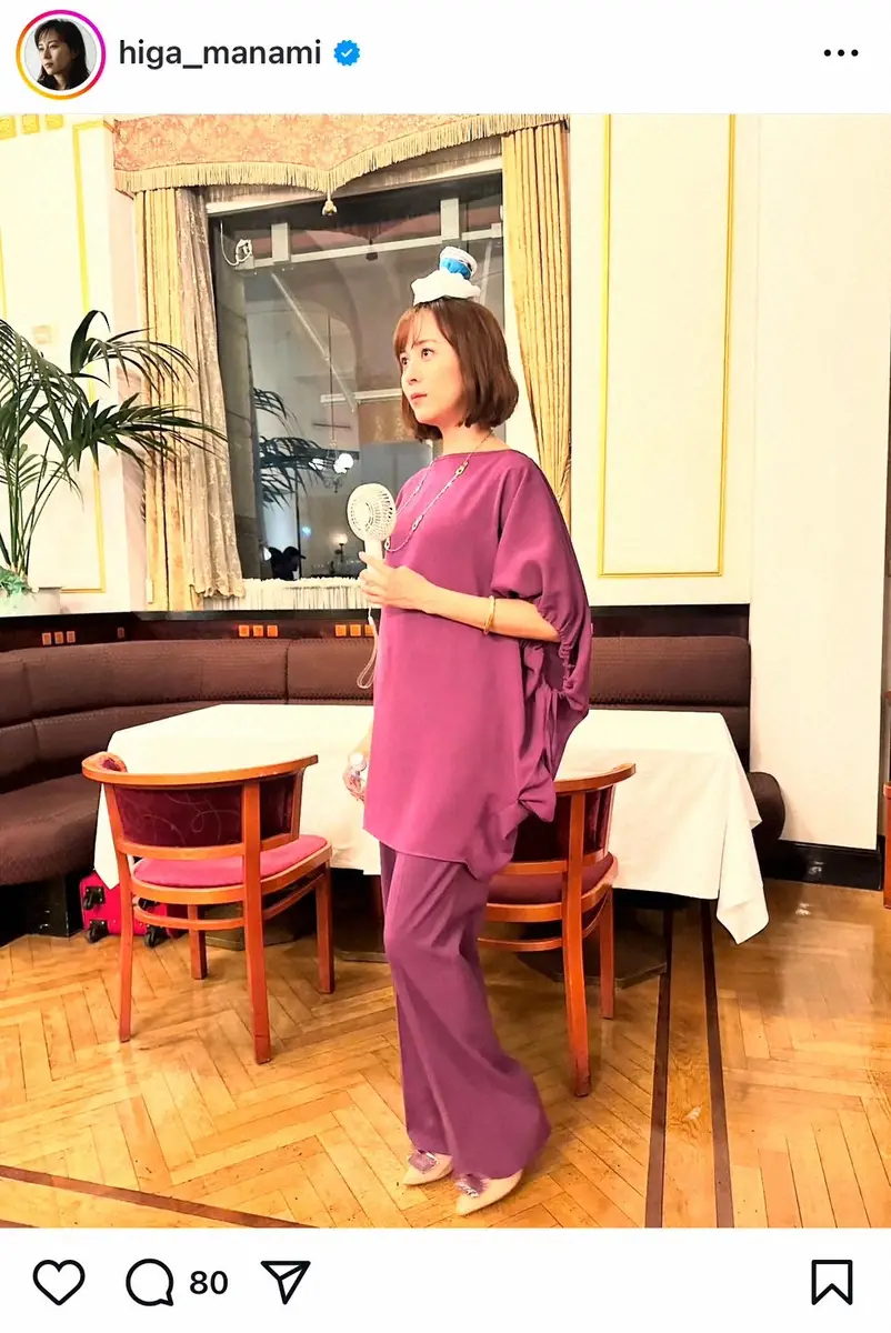【画像・写真】比嘉愛未「じょゆーの熱中症対策」を大公開　“フル装備”オフショットに「見事な体幹」「さすが！」の声