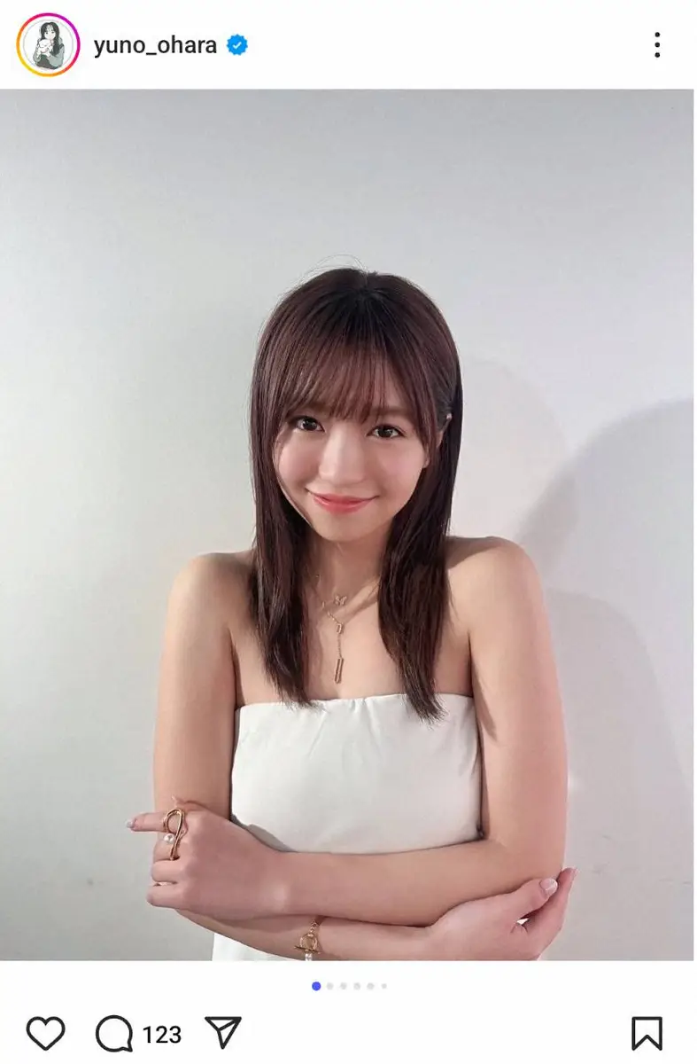 【画像・写真】大原優乃「一目惚れ」の大胆オフショルドレス姿にファン歓喜「今までで1番かわいい」「破壊力抜群の笑顔」
