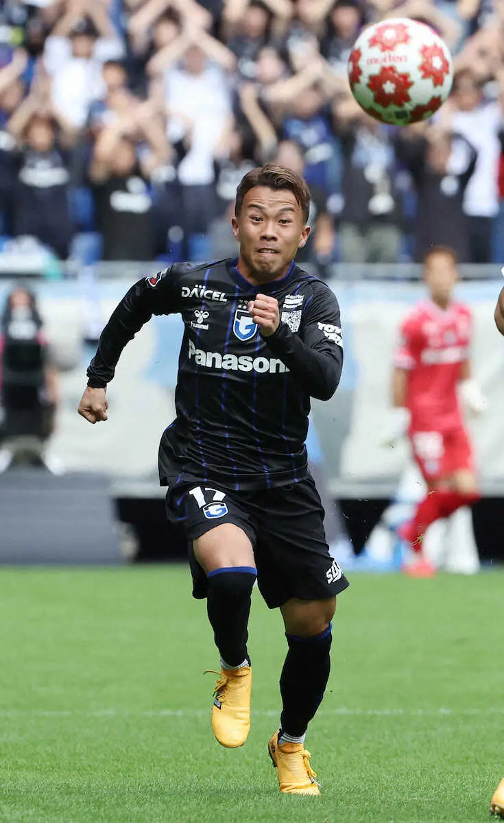 【画像・写真】G大阪MF山下諒也が移籍後リーグ初得点「ここまで長すぎた。ヘディングも良いですね」