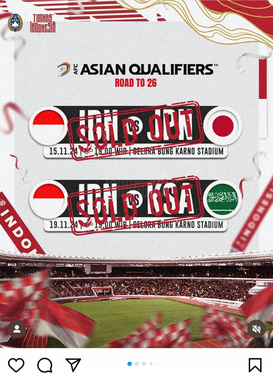 【画像・写真】インドネシア　W杯予選本拠日本戦チケットはわずか2日で完売!?　6万人以上のサポーター来場へ