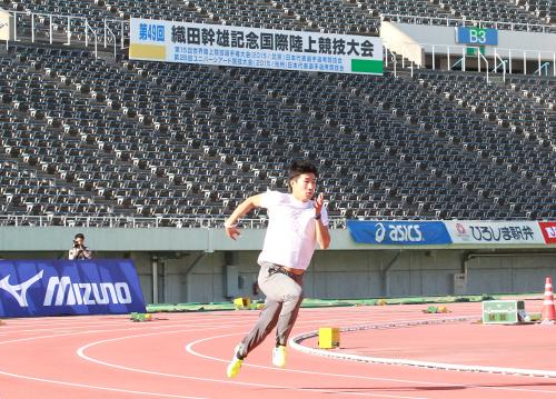 【画像・写真】桐生「いつも通り行けば出る」公認９秒台宣言、18日は200出場