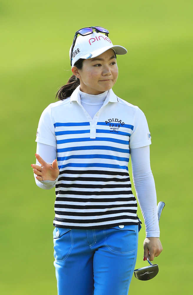 【画像・写真】彩子　強風下でアンダー、４差１５位に「ショットの感覚いい」