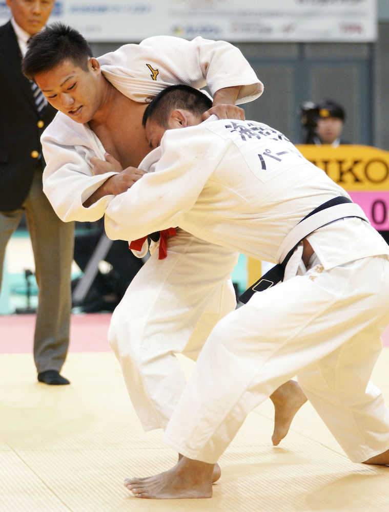【画像・写真】立川　男子７３キロ級Ｖ３、海老沼から一本　五輪へ猛アピール