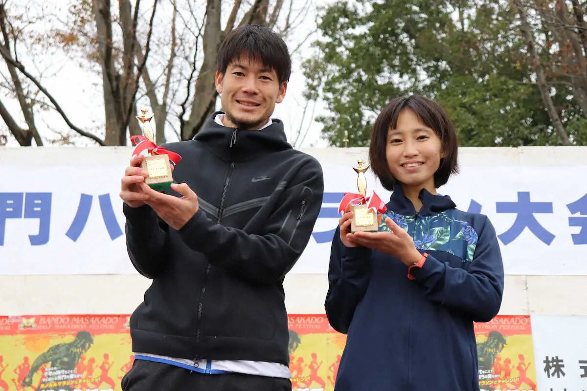 【画像・写真】将門ハーフマラソンは男子が松井俊介、女子は黒崎萌乃香が初優勝